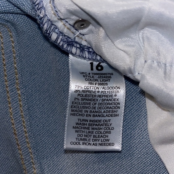 Girls Light Blue Skinny Jeans - Picture 3 of 5